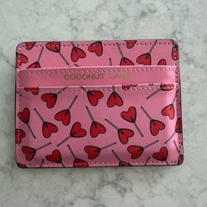 Coconut Lane Pink Card Holder with Heart Lollipops